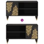 Casa si Gradina - Mobilier - Comode si corpuri - Comode - Cabinet TV cu raft Negru 80 x 33 x 46 cm Lemn de mango solid - Infinity.ro