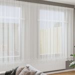Casa si Gradina - Textile si covoare - Perdele si draperii - Perdele - Cortina din Dantela cu perdele Alb 900 x 240 cm Poliester - Infinity.ro