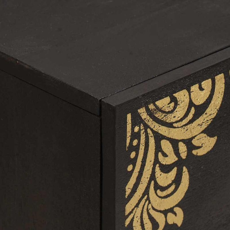 Casa si Gradina - Mobilier - Dulapuri si sifoniere - Dulapuri - Bufet cu sertar Negru 40 x 33 x 75 cm Lemn de mango solid - Infinity.ro