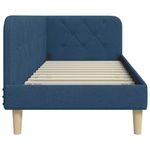 Casa si Gradina - Mobilier - Paturi si accesorii - Paturi - Cadru de pat coltar cu headboard albastru 80 x 200 cm tesatura - Infinity.ro