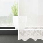 Casa si Gradina - Textile si covoare - Perdele si draperii - Perdele - Cortina din Dantela cu perdele Alb 900 x 240 cm Poliester - Infinity.ro
