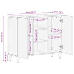 Casa si Gradina - Mobilier - Dulapuri si sifoniere - Dulapuri - Bufet cu raft cu usa Negru 90 x 33 x 75 cm Lemn de mango solid - Infinity.ro