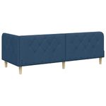 Casa si Gradina - Mobilier - Paturi si accesorii - Paturi - Cadru de pat coltar cu headboard albastru 80 x 200 cm tesatura - Infinity.ro