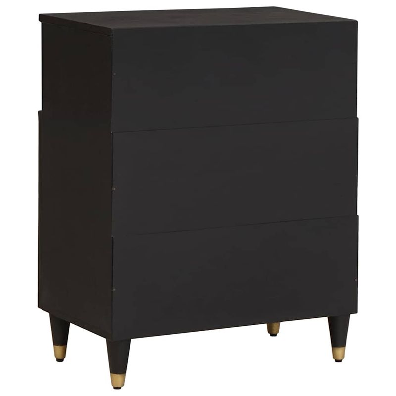 Casa si Gradina - Mobilier - Dulapuri si sifoniere - Dulapuri - Bufet cu raft cu usa Negru 60 x 33 x 75 cm Lemn de mango solid - Infinity.ro