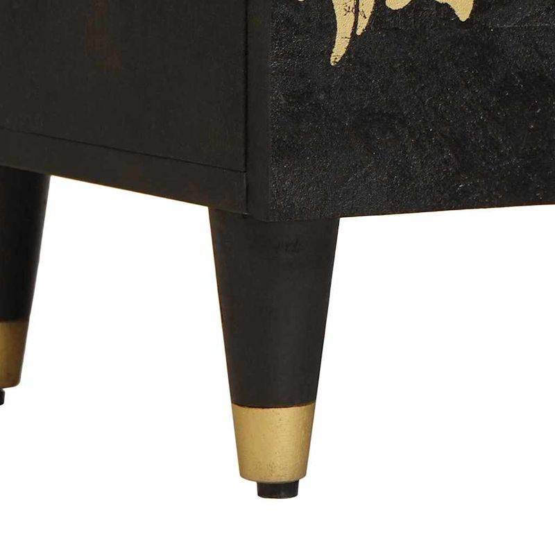 Casa si Gradina - Mobilier - Dulapuri si sifoniere - Dulapuri - Bufet cu sertar Negru 40 x 33 x 75 cm Lemn de mango solid - Infinity.ro