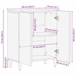 Casa si Gradina - Mobilier - Dulapuri si sifoniere - Dulapuri - Bufet Negru 60 x 33 x 75 cm Lemn de mango solid - Infinity.ro
