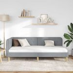 Casa si Gradina - Mobilier - Paturi si accesorii - Paturi - Cadru de pat coltar Gri deschis 100 x 200 cm tesatura - Infinity.ro