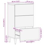Casa si Gradina - Mobilier - Dulapuri si sifoniere - Dulapuri - Bufet cu sertar Negru 40 x 33 x 75 cm Lemn de mango solid - Infinity.ro