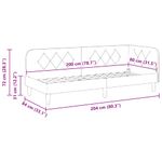 Casa si Gradina - Mobilier - Paturi si accesorii - Paturi - Cadru de pat coltar cu headboard albastru 80 x 200 cm tesatura - Infinity.ro