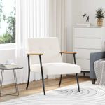 Casa si Gradina - Mobilier - Scaune si fotolii - Fotolii - fotoliu Crem 59 x 75 x 78 cm Tesatura moale asemanatoare lanii - Infinity.ro