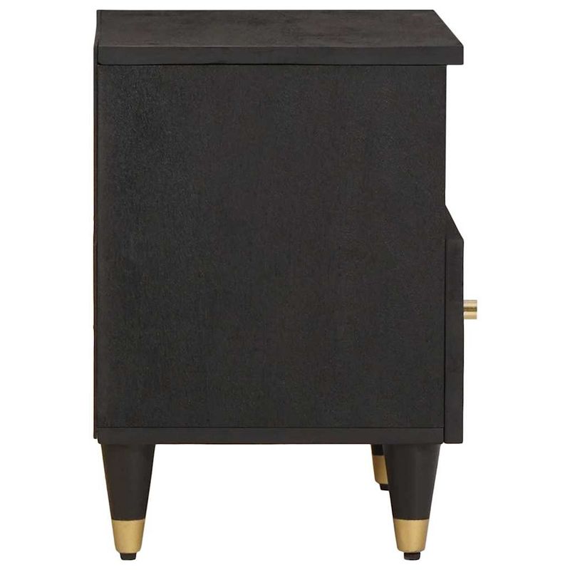 Casa si Gradina - Mobilier - Comode si corpuri - Noptiere - Noptiera Negru 40 x 33 x 46 cm Lemn de mango solid - Infinity.ro