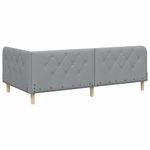 Casa si Gradina - Mobilier - Paturi si accesorii - Paturi - Cadru de pat coltar Gri deschis 100 x 200 cm tesatura - Infinity.ro