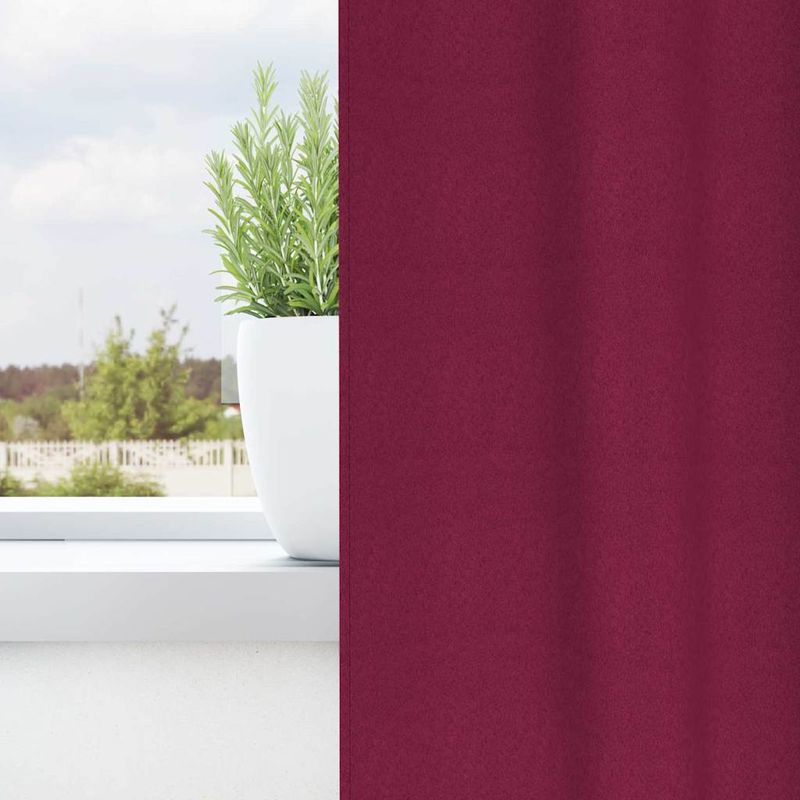 Casa si Gradina - Textile si covoare - Perdele si draperii - Perdele - Perdele Opaque cu Inel 2 pcs Rosu Vin 140 x 140 cm Poliester - Infinity.ro