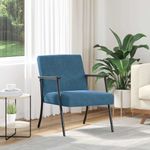 Casa si Gradina - Mobilier - Scaune si fotolii - Fotolii - fotoliu albastru 59 x 75 x 78 cm Catifea - Infinity.ro