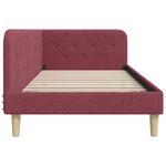 Casa si Gradina - Mobilier - Paturi si accesorii - Paturi - Cadru de pat coltar cu headboard Rosu Vin 90 x 200 cm tesatura - Infinity.ro