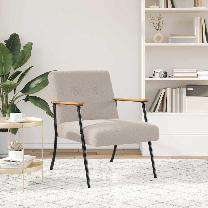 Casa si Gradina - Mobilier - Scaune si fotolii - Fotolii - fotoliu Gri deschis 59 x 75 x 78 cm - Infinity.ro