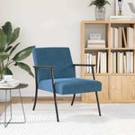 Casa si Gradina - Mobilier - Scaune si fotolii - Fotolii - fotoliu albastru 59 x 75 x 78 cm Catifea - Infinity.ro