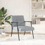 Casa si Gradina - Mobilier - Scaune si fotolii - Fotolii - fotoliu Gri deschis 59 x 75 x 78 cm tesatura - Infinity.ro
