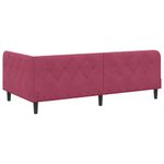 Casa si Gradina - Mobilier - Paturi si accesorii - Paturi - Cadru de pat coltar cu headboard Rosu Vin 90 x 190 cm Catifea - Infinity.ro