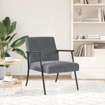 Casa si Gradina - Mobilier - Scaune si fotolii - Fotolii - fotoliu Gri inchis 59 x 75 x 78 cm Catifea - Infinity.ro