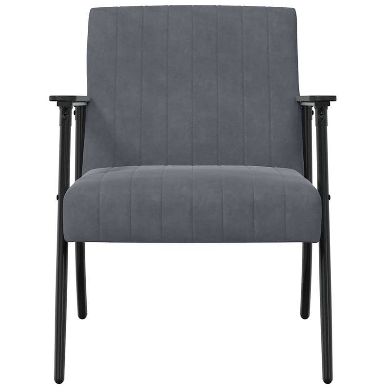 Casa si Gradina - Mobilier - Scaune si fotolii - Fotolii - fotoliu Gri inchis 59 x 75 x 78 cm Catifea - Infinity.ro