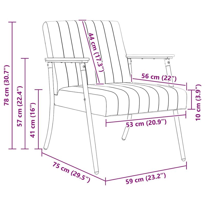 Casa si Gradina - Mobilier - Scaune si fotolii - Fotolii - fotoliu albastru 59 x 75 x 78 cm Catifea - Infinity.ro