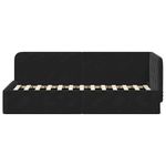 Casa si Gradina - Mobilier - Paturi si accesorii - Paturi - Cadru de pat coltar cu headboard Negru 80 x 200 cm Catifea - Infinity.ro