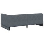Casa si Gradina - Mobilier - Paturi si accesorii - Paturi - Cadru de pat coltar cu headboard Gri inchis 90 x 200 cm Catifea - Infinity.ro