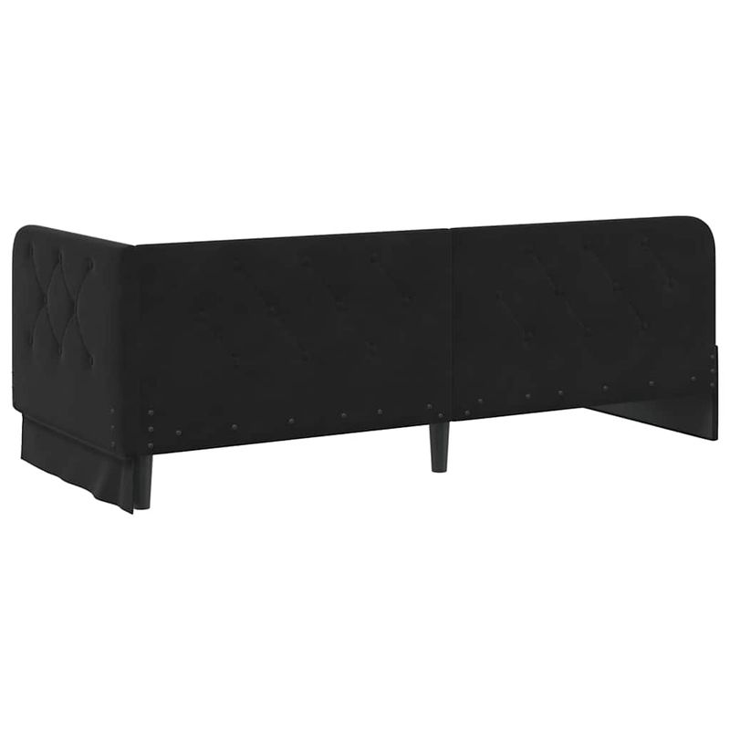 Casa si Gradina - Mobilier - Paturi si accesorii - Paturi - Cadru de pat coltar cu headboard Negru 80 x 200 cm Catifea - Infinity.ro