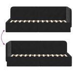 Casa si Gradina - Mobilier - Paturi si accesorii - Paturi - Cadru de pat coltar cu headboard Negru 80 x 200 cm Catifea - Infinity.ro