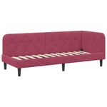 Casa si Gradina - Mobilier - Paturi si accesorii - Paturi - Cadru de pat coltar cu headboard Rosu Vin 80 x 200 cm Catifea - Infinity.ro