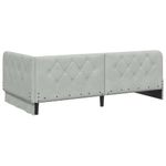 Casa si Gradina - Mobilier - Paturi si accesorii - Paturi - Cadru de pat coltar Gri deschis 90 x 200 cm Catifea - Infinity.ro