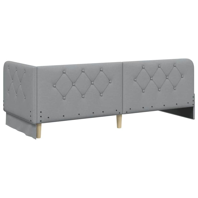 Casa si Gradina - Mobilier - Paturi si accesorii - Paturi - Cadru de pat coltar Gri deschis 80 x 200 cm tesatura - Infinity.ro