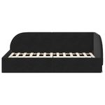 Casa si Gradina - Mobilier - Paturi si accesorii - Paturi - Cadru de pat coltar cu headboard Negru 90 cm x 190 cm tesatura - Infinity.ro