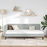 Casa si Gradina - Mobilier - Paturi si accesorii - Paturi - Cadru de pat coltar Gri deschis 100 x 200 cm Catifea - Infinity.ro
