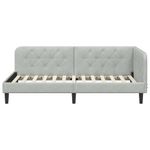Casa si Gradina - Mobilier - Paturi si accesorii - Paturi - Cadru de pat coltar Gri deschis 100 x 200 cm Catifea - Infinity.ro