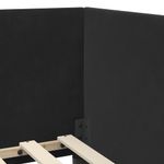 Casa si Gradina - Mobilier - Paturi si accesorii - Paturi - Cadru de pat coltar cu headboard Negru 90 cm x 190 cm tesatura - Infinity.ro