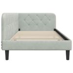Casa si Gradina - Mobilier - Paturi si accesorii - Paturi - Cadru de pat coltar Gri deschis 100 x 200 cm Catifea - Infinity.ro