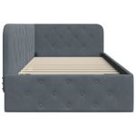 Casa si Gradina - Mobilier - Paturi si accesorii - Paturi - Cadru de pat coltar Gri inchis 100 x 200 cm Catifea - Infinity.ro