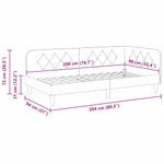 Casa si Gradina - Mobilier - Paturi si accesorii - Paturi - Cadru de pat coltar cu headboard albastru 90 x 200 cm Catifea - Infinity.ro