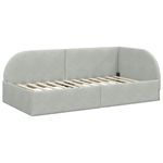 Casa si Gradina - Mobilier - Paturi si accesorii - Paturi - Cadru de pat coltar Gri deschis 80 cm x 200 cm tesatura - Infinity.ro