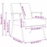 Casa si Gradina - Mobilier - Scaune si fotolii - Fotolii - fotoliu Gri inchis 59 x 75 x 78 cm tesatura - Infinity.ro