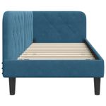 Casa si Gradina - Mobilier - Paturi si accesorii - Paturi - Cadru de pat coltar cu headboard albastru 80 x 200 cm Catifea - Infinity.ro