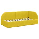 Casa si Gradina - Mobilier - Paturi si accesorii - Paturi - Cadru de pat coltar cu headboard Galben 80 cm x 200 cm tesatura - Infinity.ro