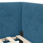 Casa si Gradina - Mobilier - Paturi si accesorii - Paturi - Cadru de pat coltar cu headboard albastru 80 x 200 cm Catifea - Infinity.ro
