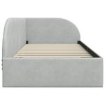 Casa si Gradina - Mobilier - Paturi si accesorii - Paturi - Cadru de pat coltar Gri deschis 80 cm x 200 cm tesatura - Infinity.ro