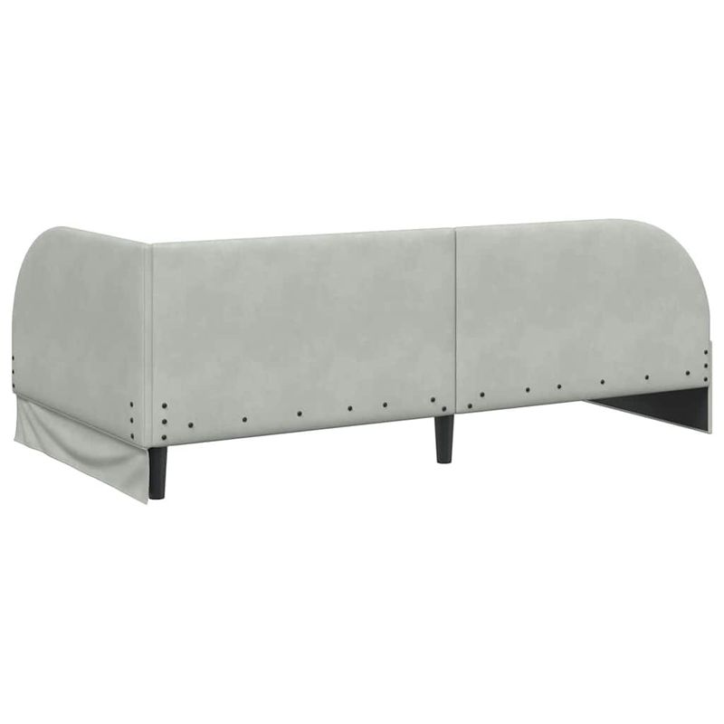 Casa si Gradina - Mobilier - Paturi si accesorii - Paturi - Cadru de pat coltar Gri deschis 80 cm x 200 cm tesatura - Infinity.ro