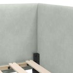 Casa si Gradina - Mobilier - Paturi si accesorii - Paturi - Cadru de pat coltar Gri deschis 80 cm x 200 cm tesatura - Infinity.ro