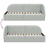 Casa si Gradina - Mobilier - Paturi si accesorii - Paturi - Cadru de pat coltar Gri deschis 80 cm x 200 cm tesatura - Infinity.ro