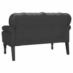 Casa si Gradina - Mobilier - Canapele si coltare - Banchete - Banca Chesterfield Negru 119.5 x 64.5 x 75 cm Piele artificiala - Infinity.ro